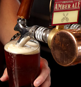 Craft beer on tap at The James Hotel, Docklands